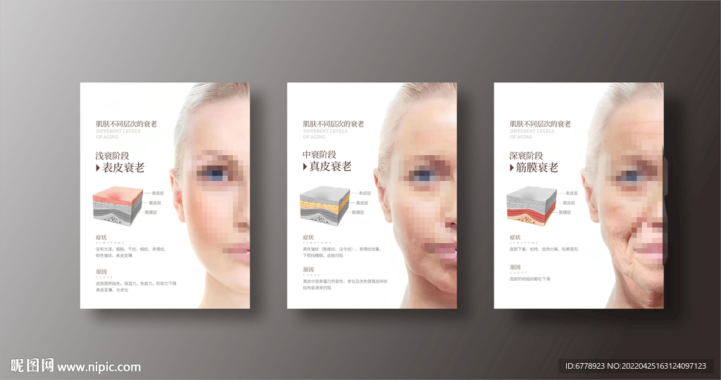 皮肤衰老抗衰系列细胞海报