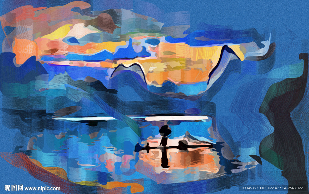 桂林山水抽象画