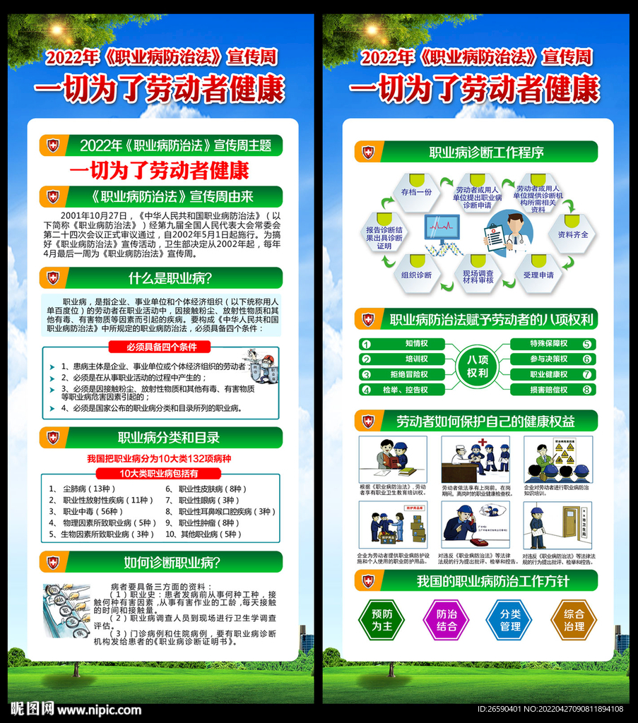 职业病防治法宣传周展架