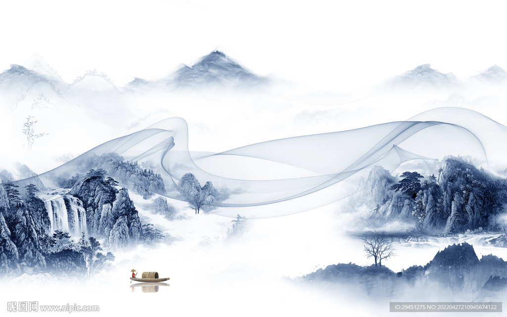 高清电视背景山水 TIF分层