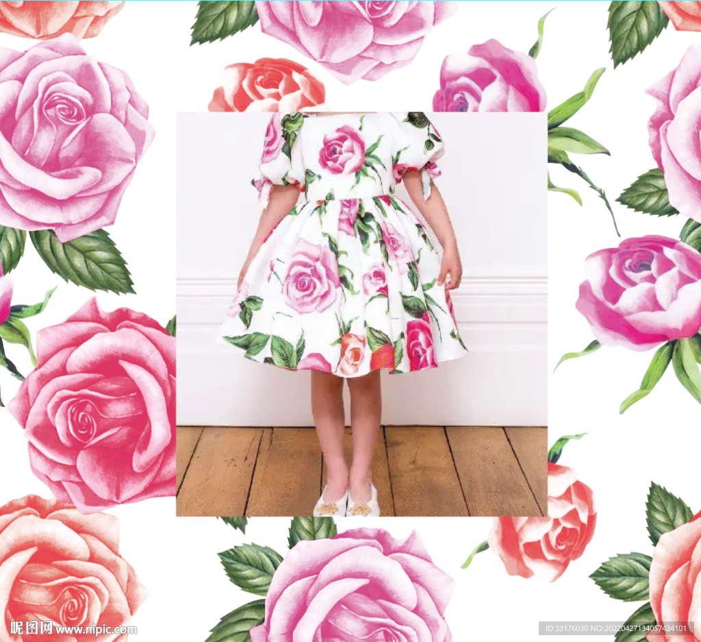 大牌玫瑰 手绘花