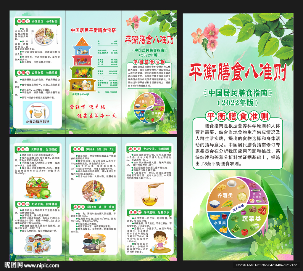 平衡膳食八准则 三折页