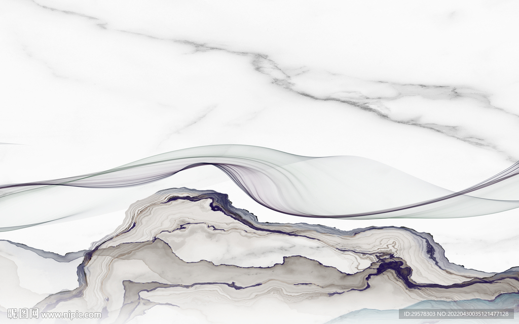 爵士白客厅意境画 TIF分层