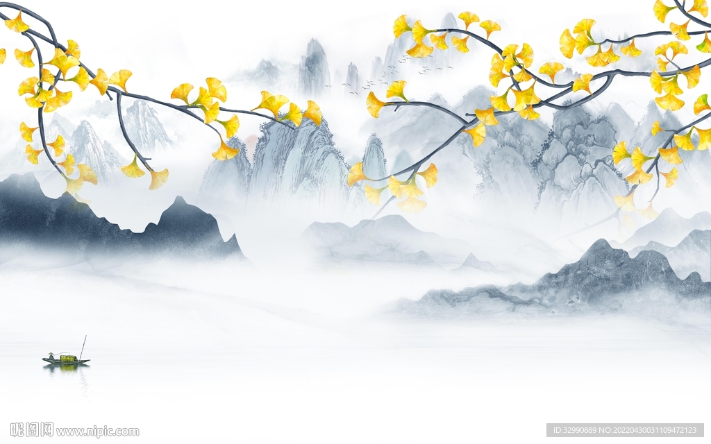 人气 高清山水新画 TIF分层