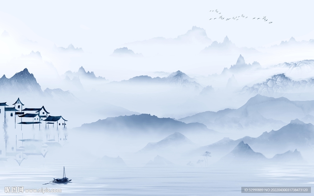 高档高清山水新画 TIF分层