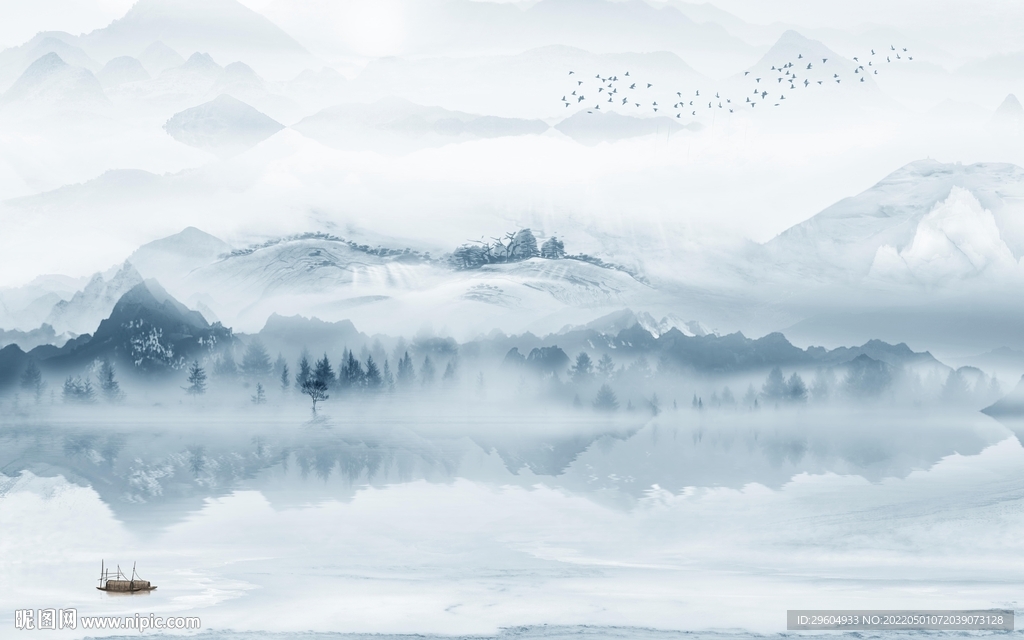 简约 高端意境山水 TIF分层