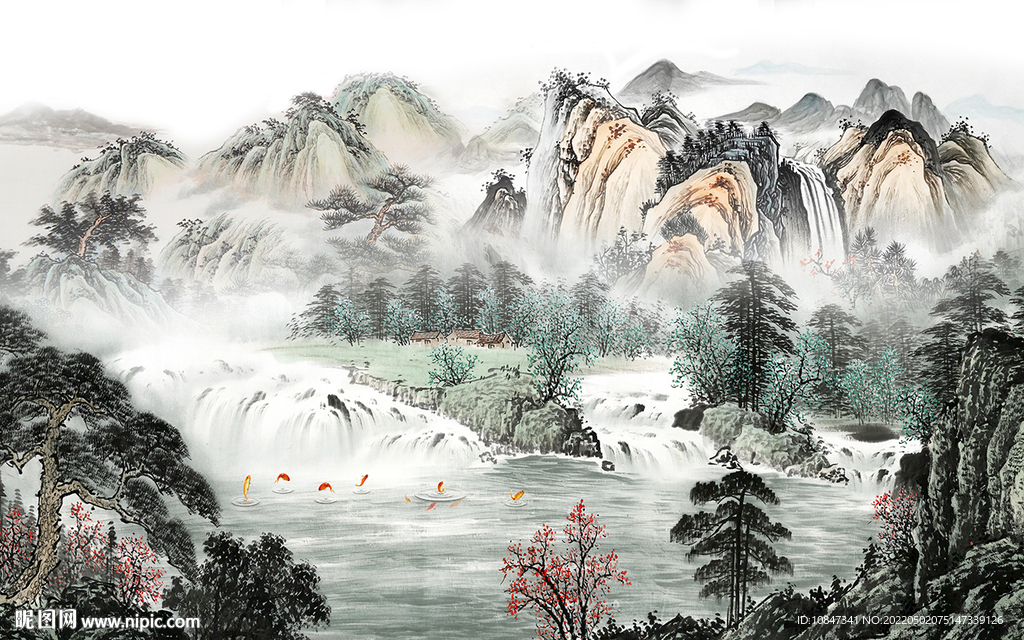 新款意境新画山水 TIF分层