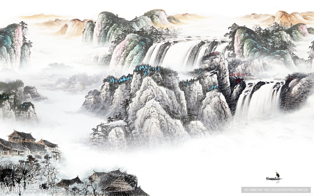 高档意境新画山水 TIF分层