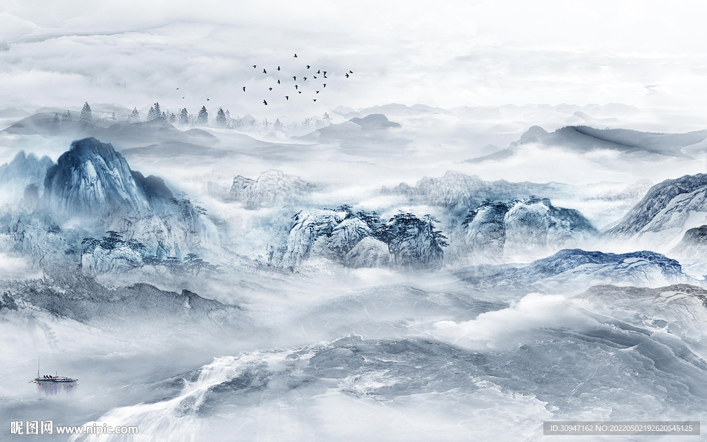 爆款最新电视山水 TIF分层