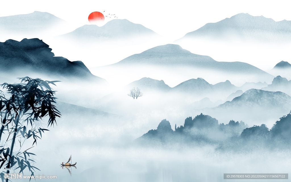 高档 高端人气山水 TIF分层