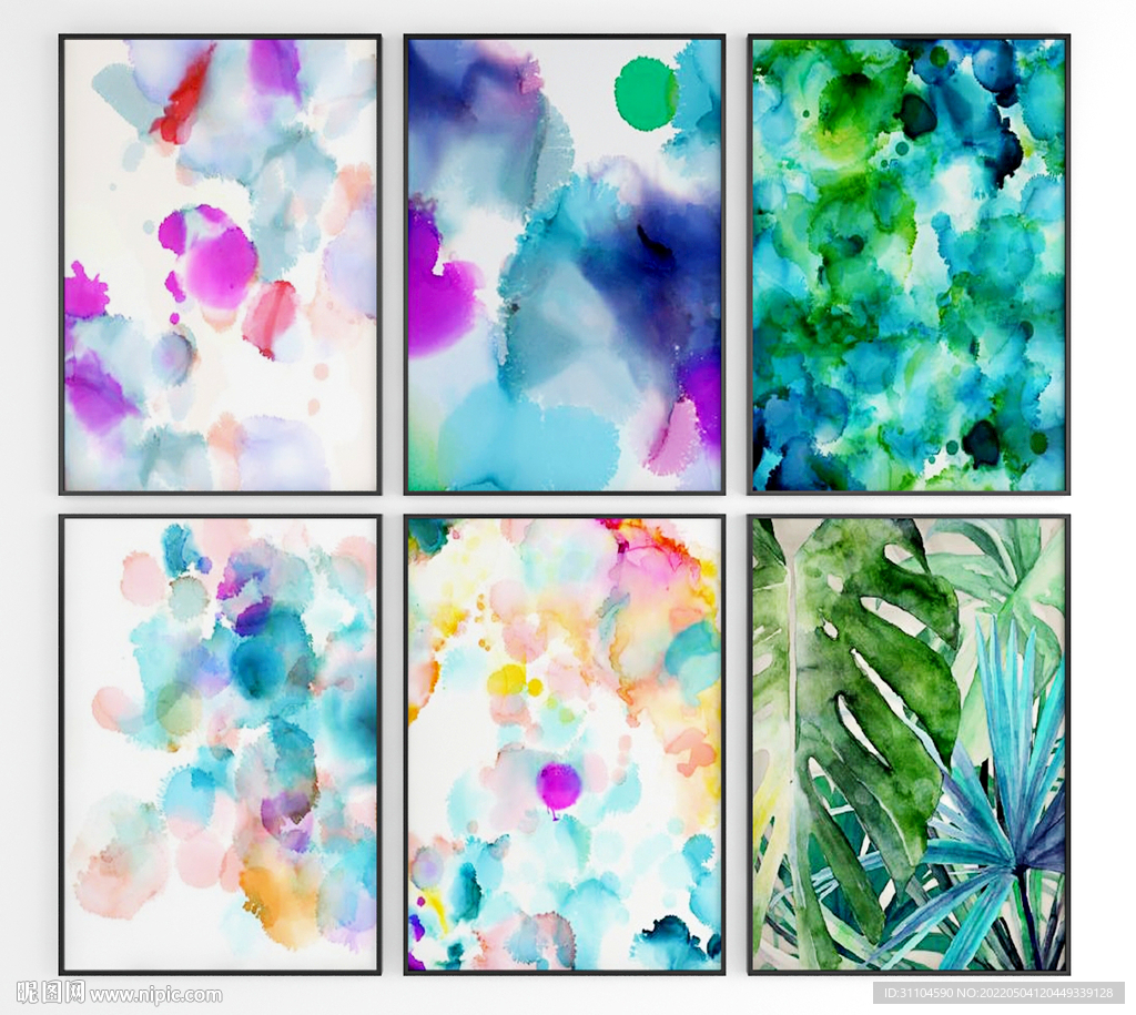 北欧抽象画组合