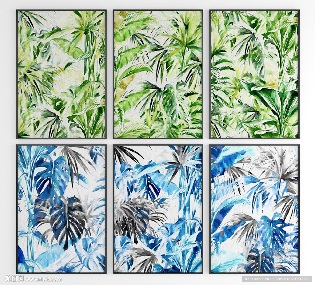 北欧绿植挂画组合