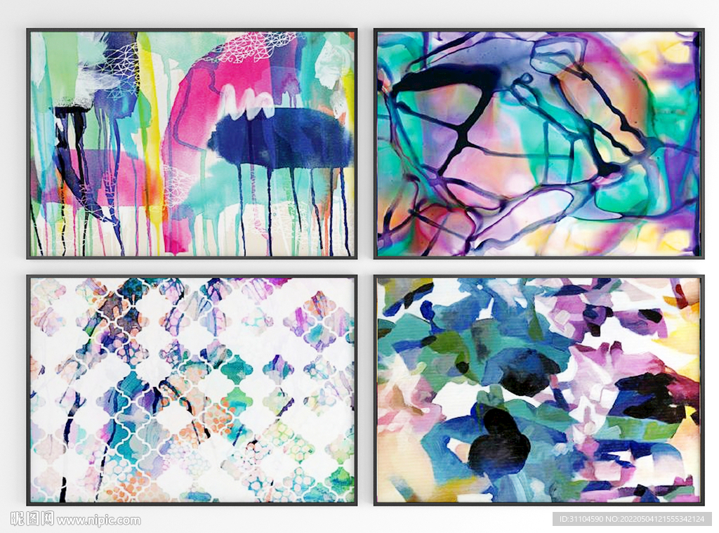 彩色抽象画
