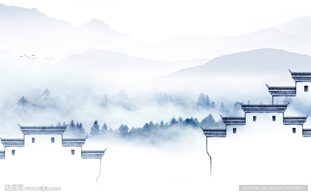 最新电视客厅山水 TIF分层