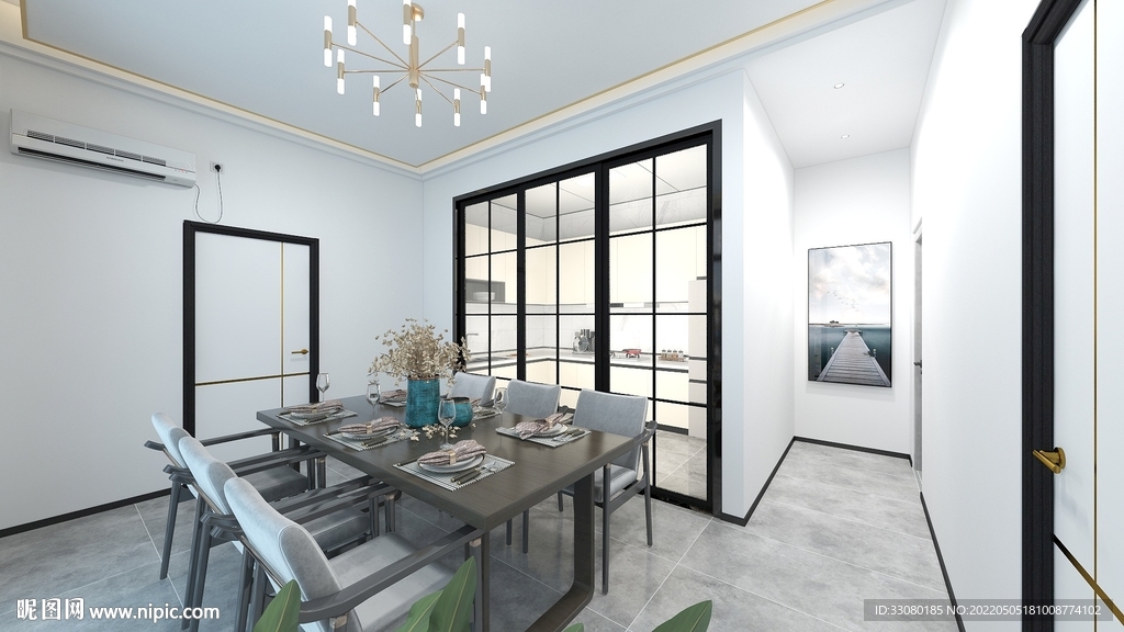 轻奢餐厅装修效果