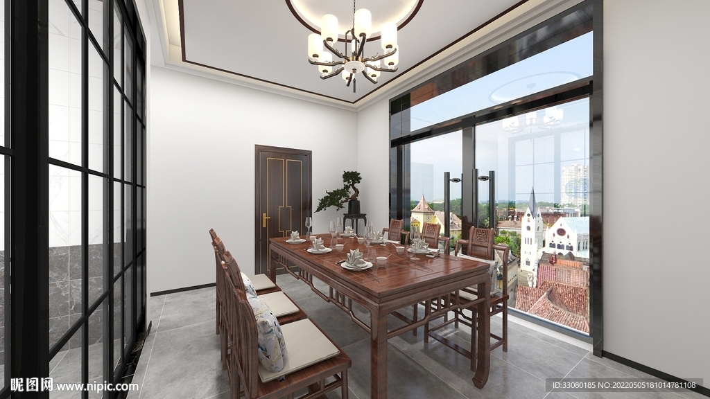 中式餐厅装修效果