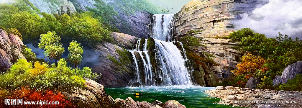 山水画风景油画