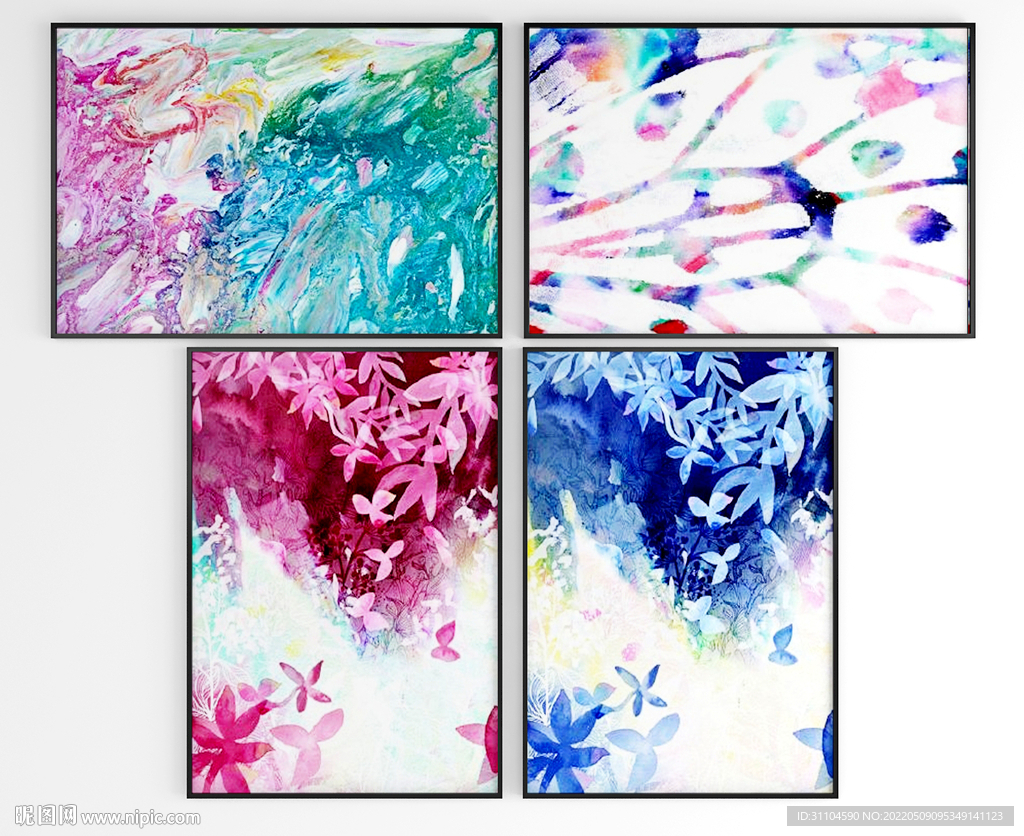 挂画抽象画组合