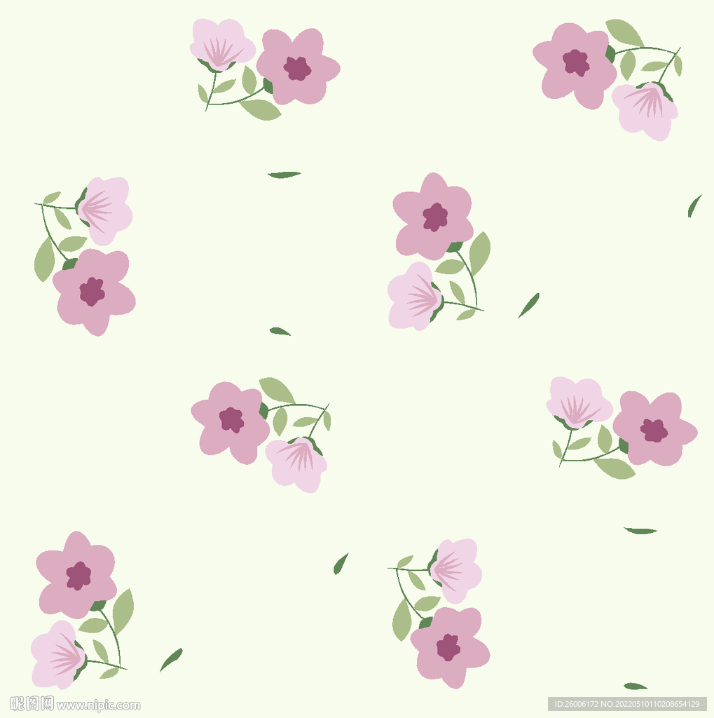 大牌花 手绘小花 数码印花 