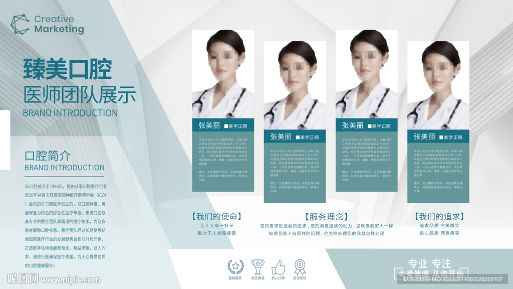 口腔 诊所 展板