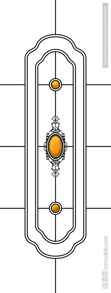 高清分层透明底平开门打印图