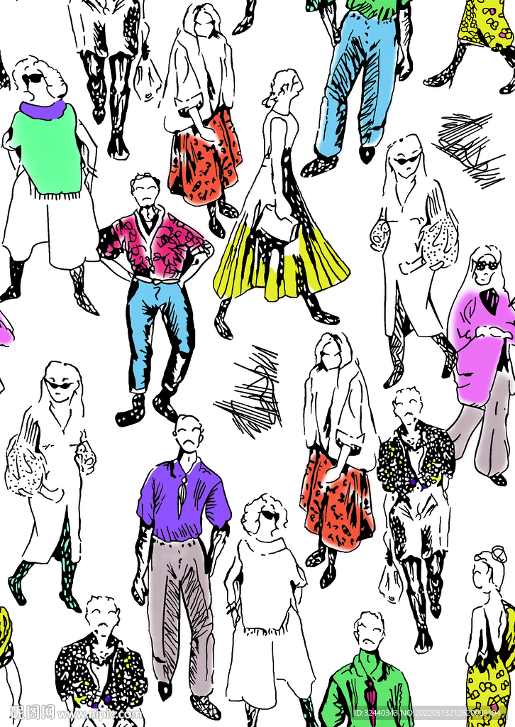 大牌   人像花   线条花