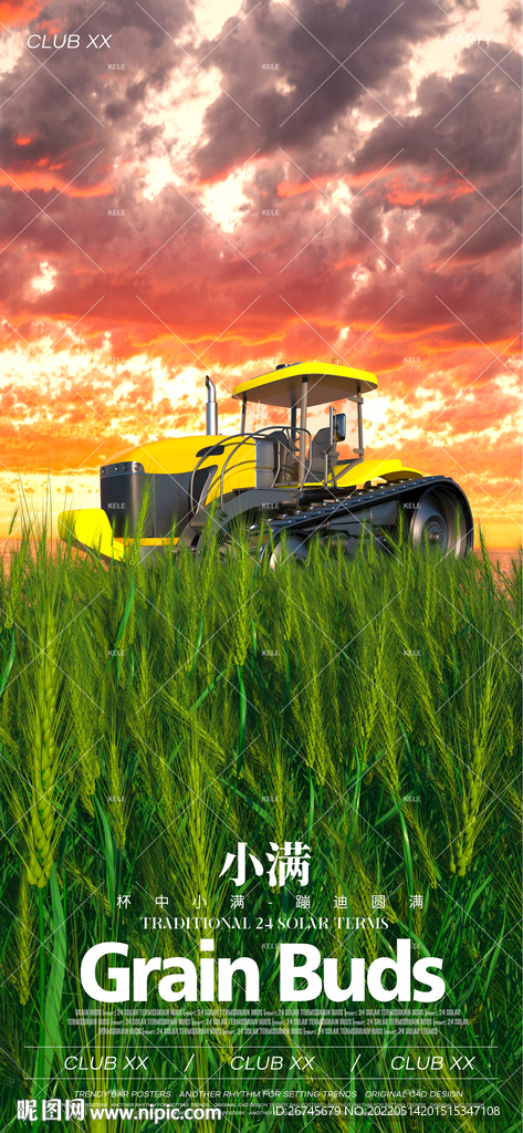 小满节气夜店酒吧海报