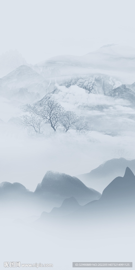 人气 现代玄关山水 TIf分层