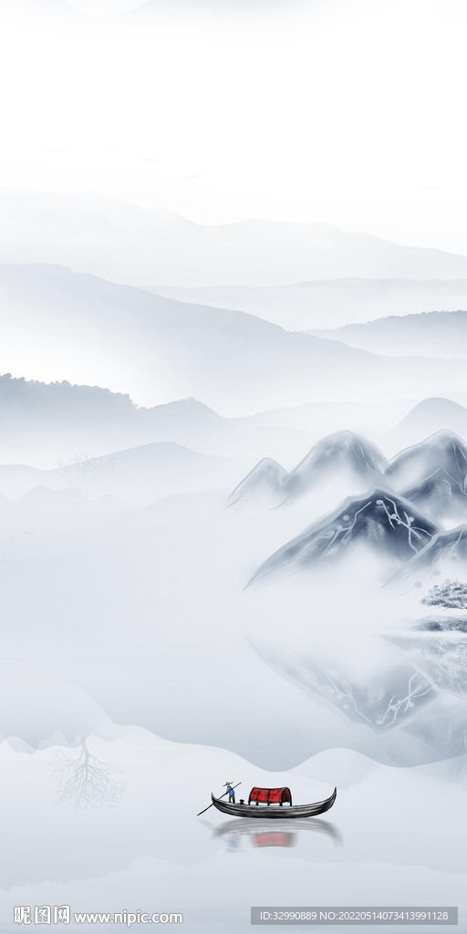 大气 现代玄关山水 TIf分层