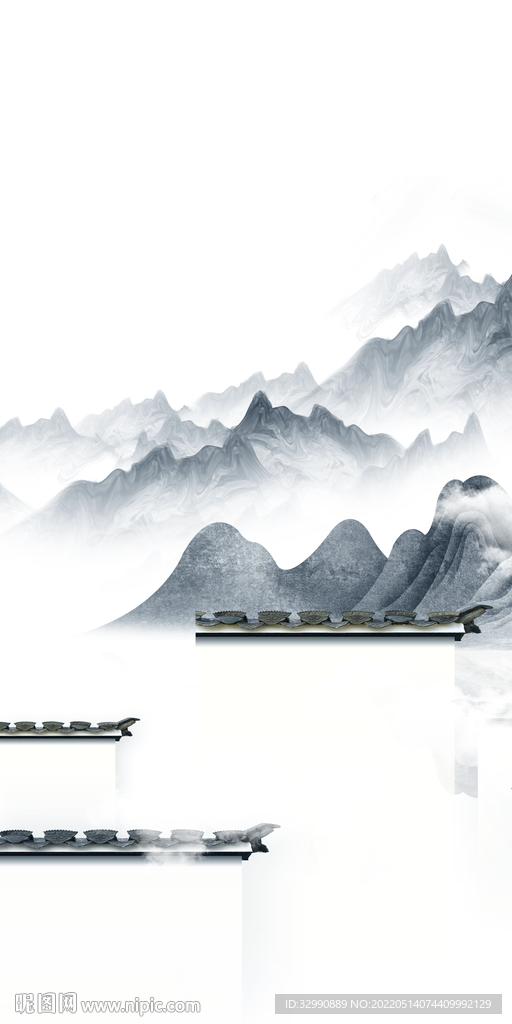 现代玄关风景山水 TIF分层