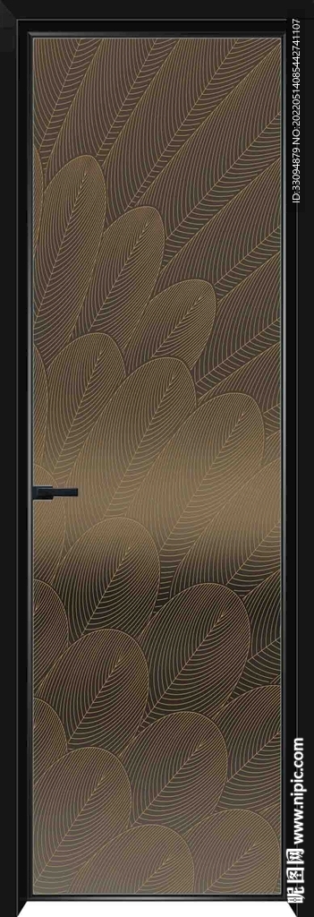 高清分层透明底平开门打印图