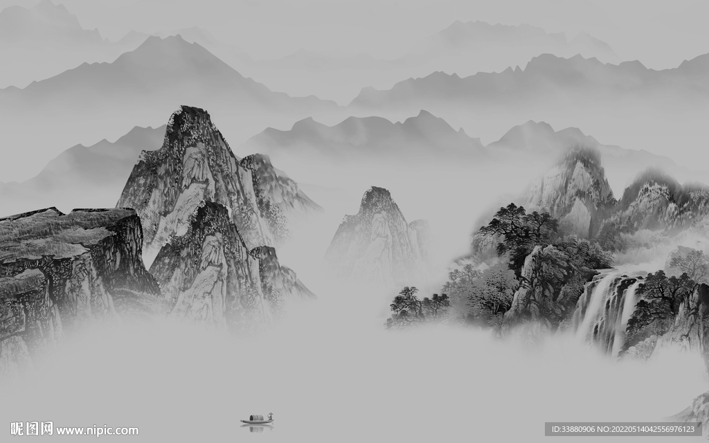 别墅 大气高雅山水 tif分层