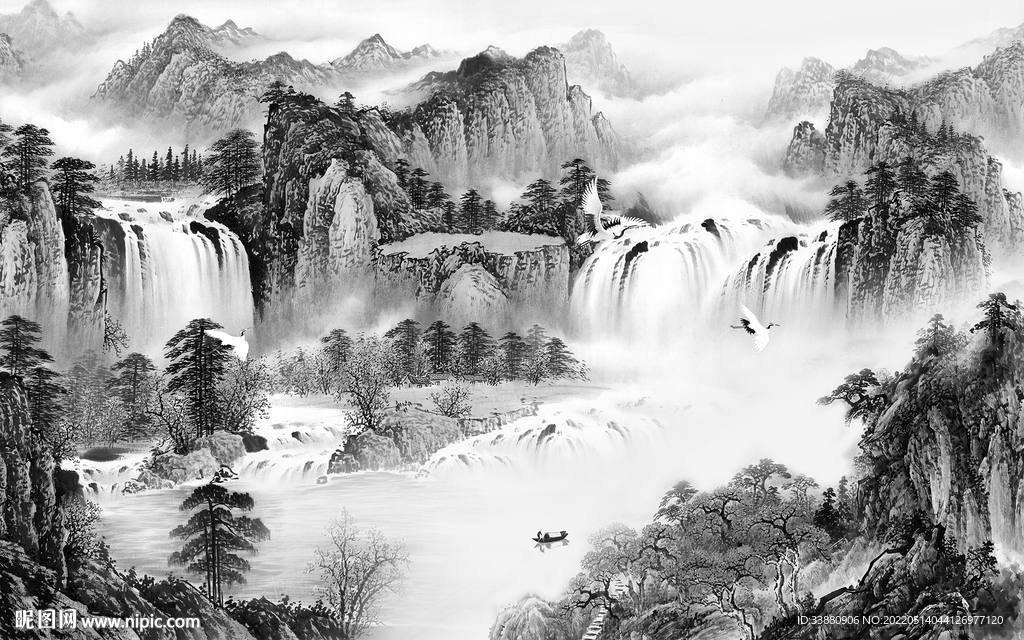 意境大气高雅山水 tif分层