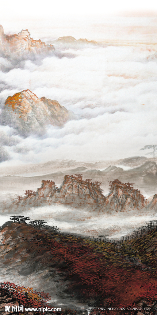 爆款风景山水玄关 TIF分层