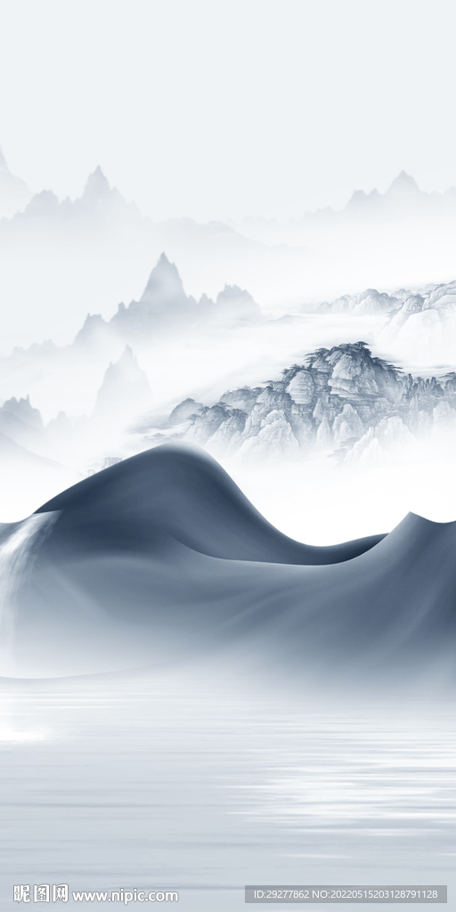 人气风景山水玄关 TIF分层