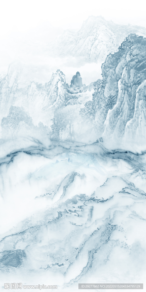 石纹 风景山水玄关 TIF分层