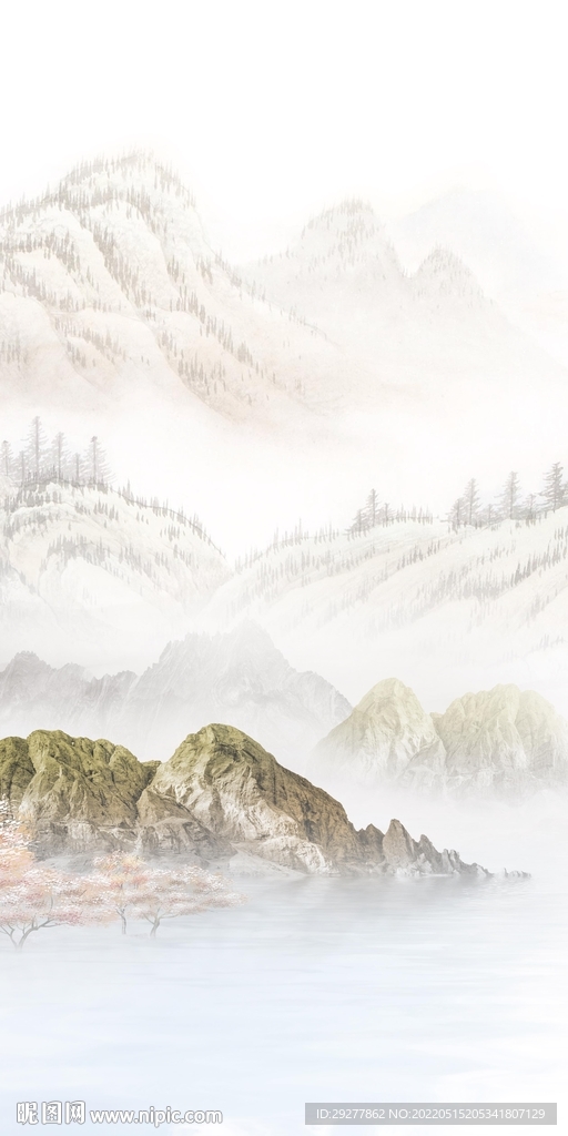 高清 现代山水玄关 TIF分层