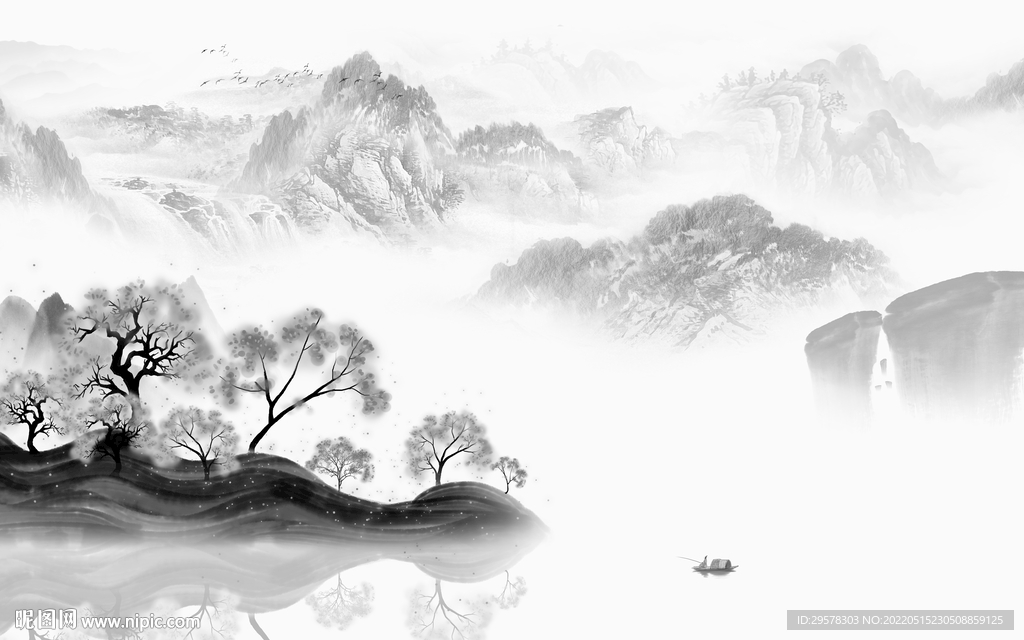 人气意境高档山水 TIF分层