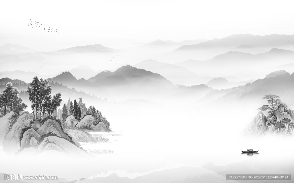 大气 意境高档山水 TIF分层