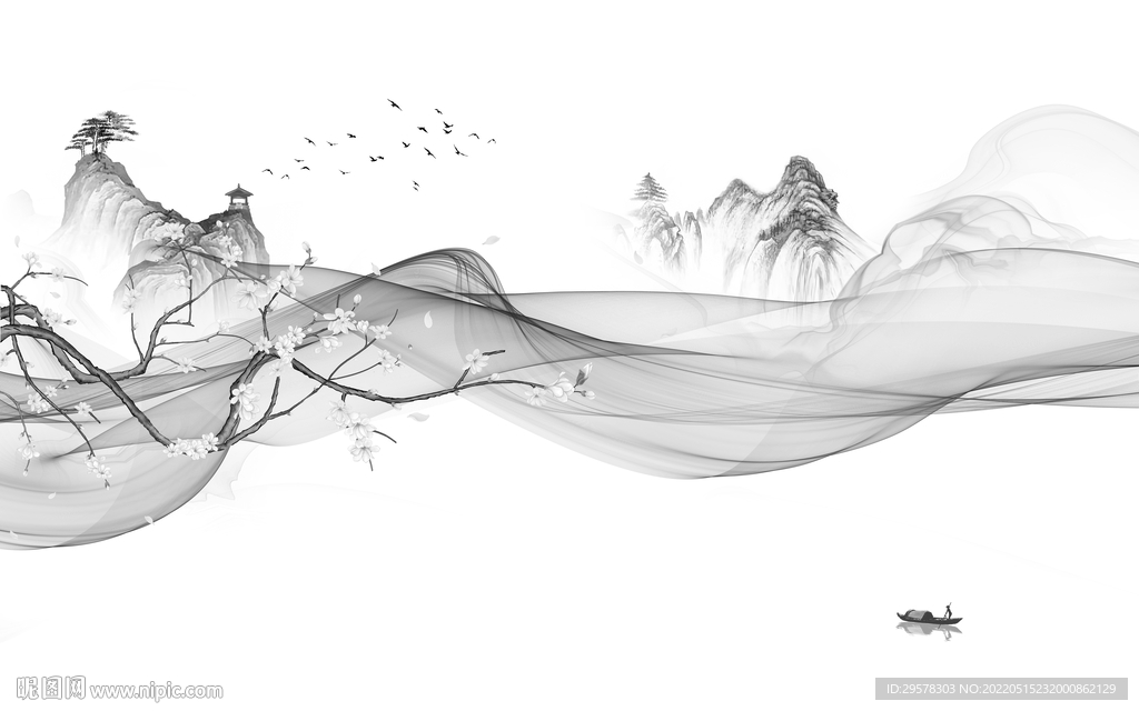 高清 意境高档山水 TIF分层