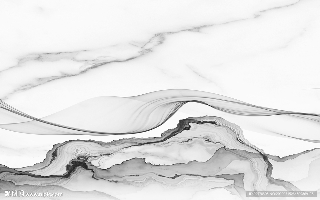 灰色高清爵士白墙画 TIF分层