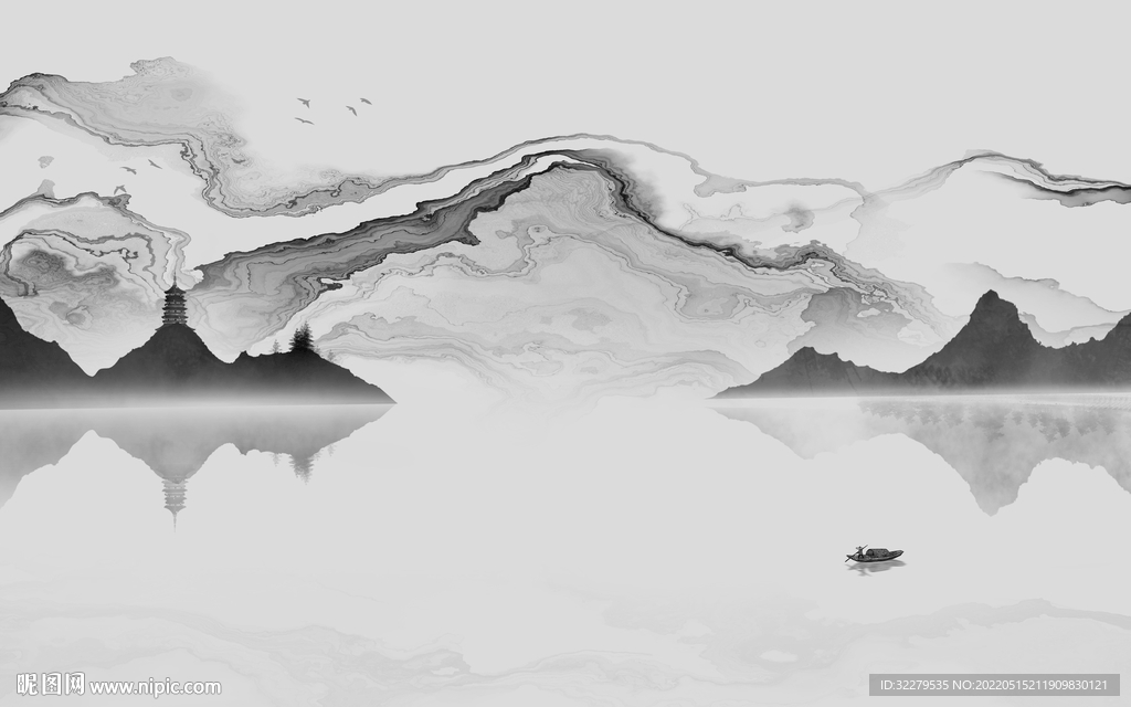 新中式最新爆款山水 TiF分层