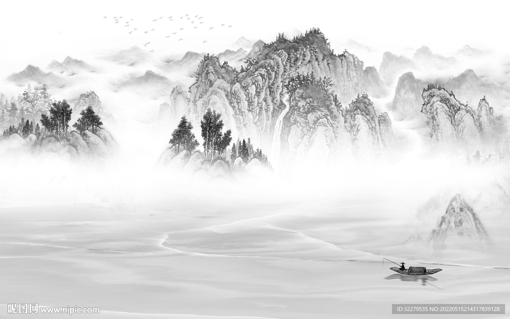 简约最新爆款山水 TiF分层