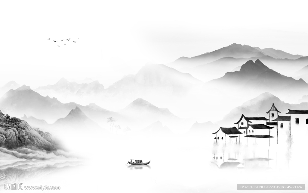 江南 电视背景山水 tif分层