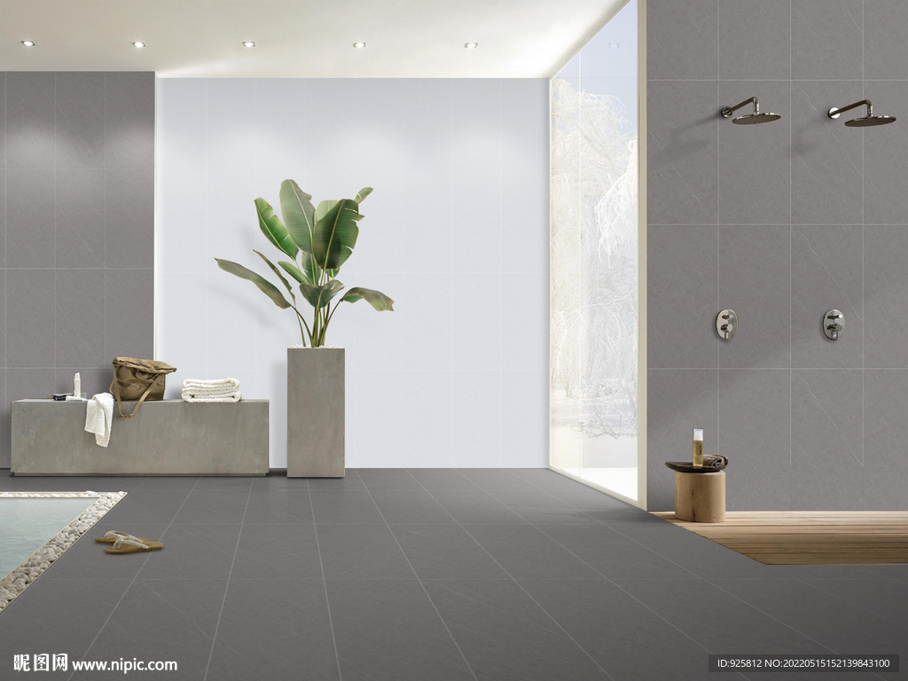 公共空间仿古砖应用