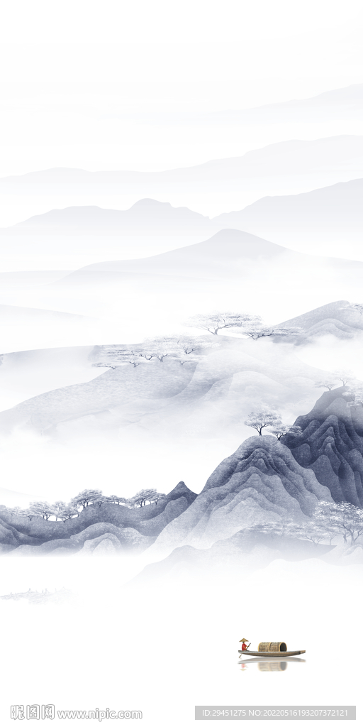 高端山水意境玄关 tif分层