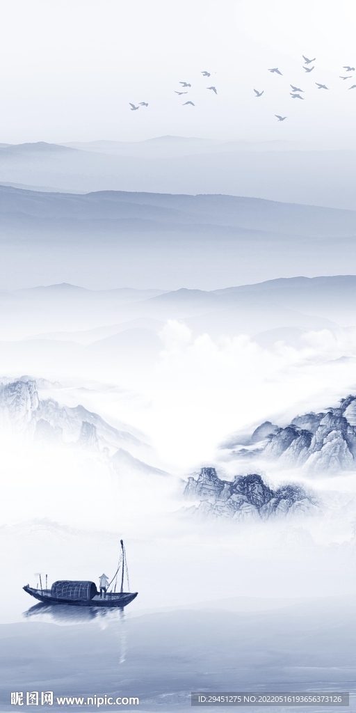 别墅 新款山水玄关 tif分层