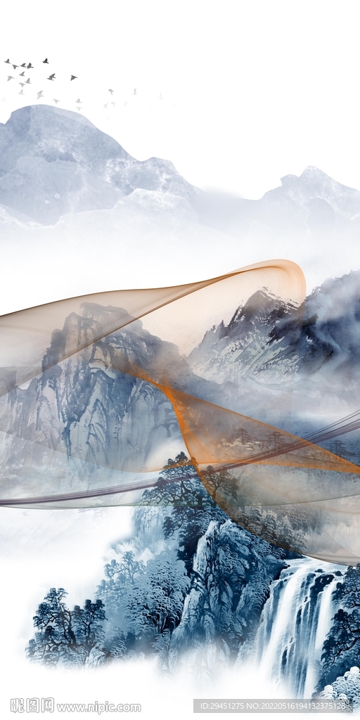 最新款山水玄关 tif分层