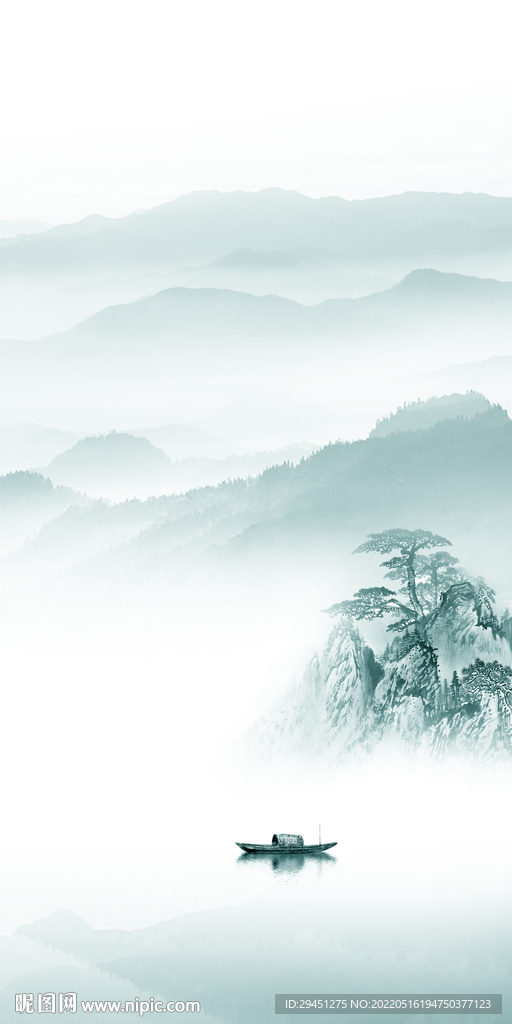 中式新款山水玄关 tif分层