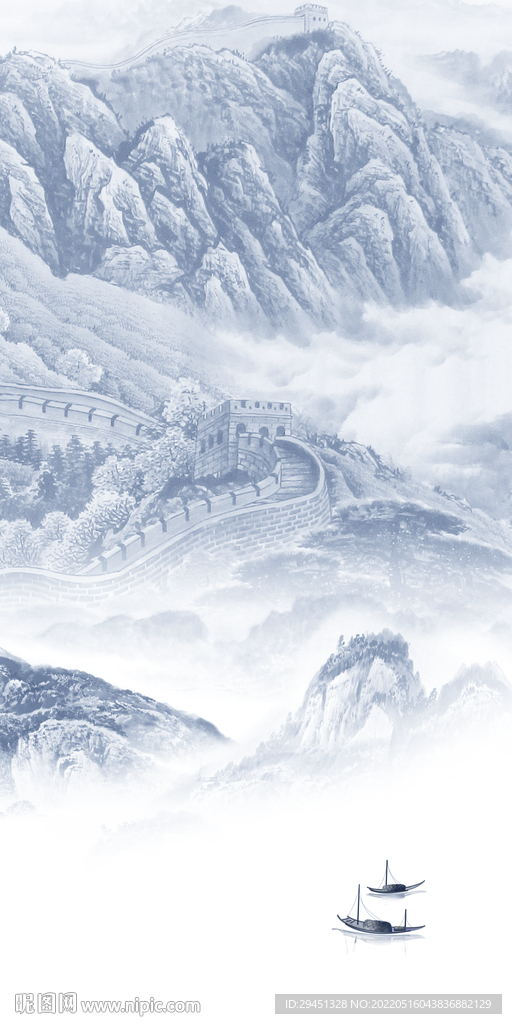 新款 高端玄关山水 TIF分层